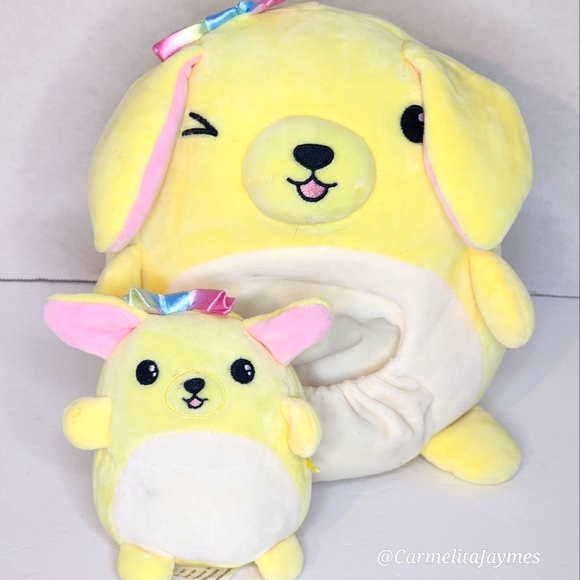 MERRY 🐶 Mommy & Me Yellow Dog Set 2020 Original Squishmallow ☆》NWOT《☆ - Picture 2 of 7